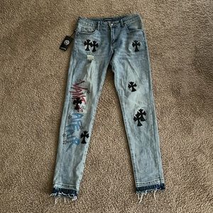 Chrome heart jeans